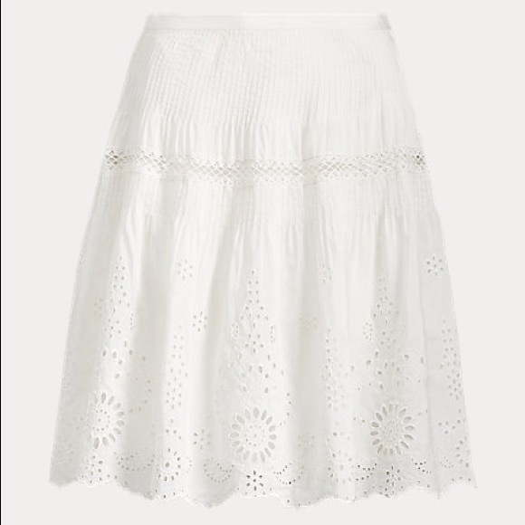 Polo Ralph Lauren Lace-Embroidered Skirt - Picture 2 of 4